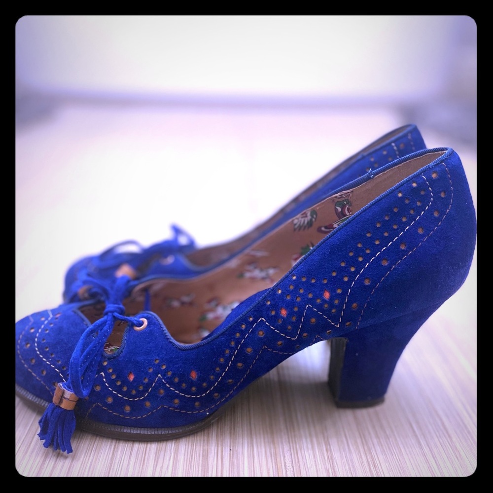 Miss L Fire Anthropologie Suede Retro Pump